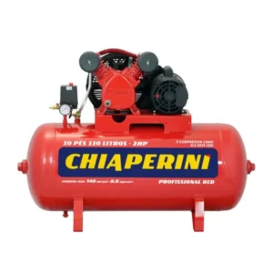 Compressor de ar média pressão 10 pcm 110 litros - Chiaperini 10/110 RED
